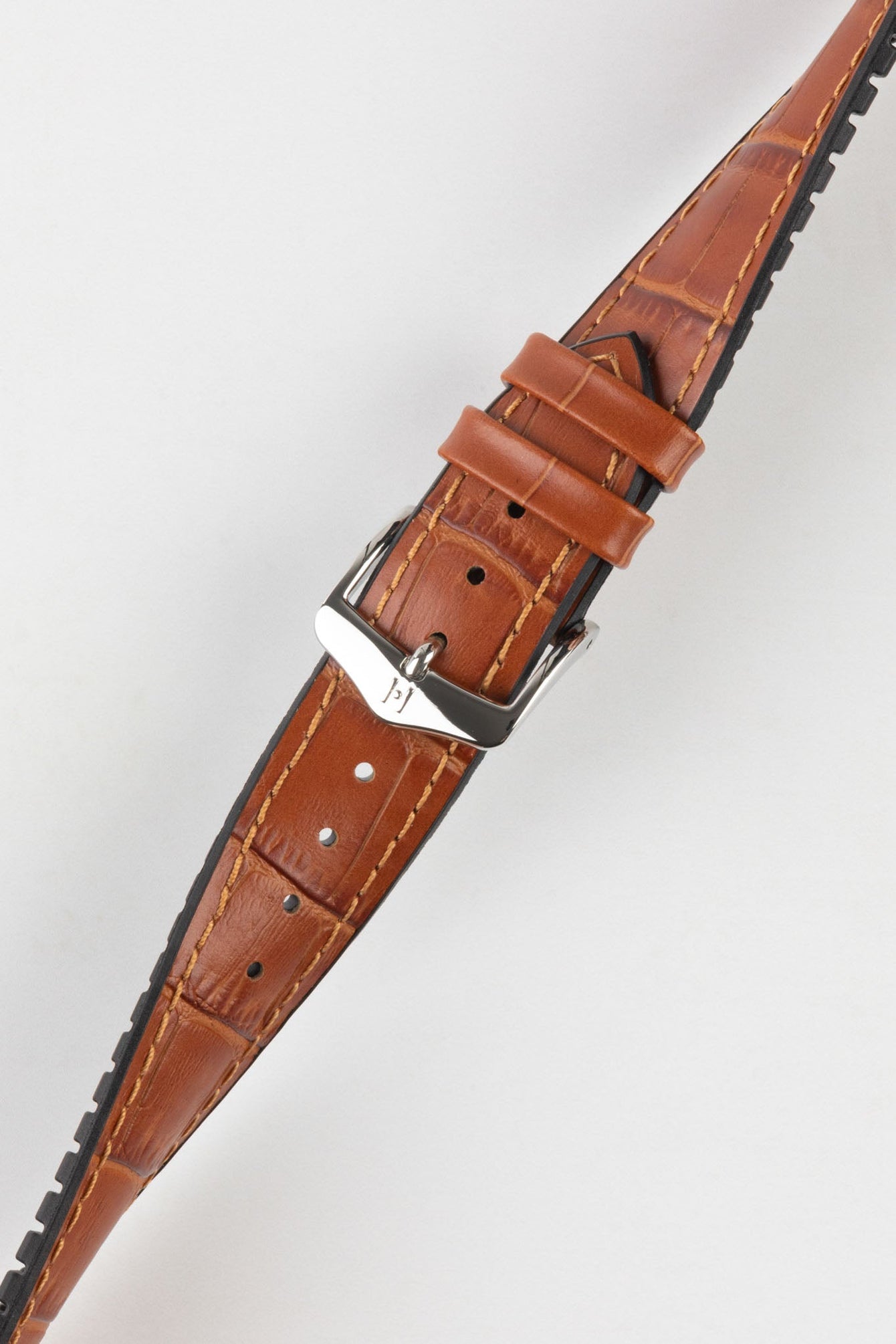 Hirsch PAUL Alligator Embossed Performance Watch Strap in HONEY