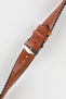 Hirsch PAUL Alligator Embossed Performance Watch Strap in HONEY