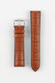 Hirsch PAUL Alligator Embossed Performance Watch Strap in HONEY