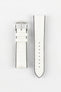 Hirsch PAUL Alligator Embossed Performance Watch Strap in WHITE