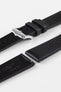 Hirsch PURE Natural Rubber Watch Strap in BLACK