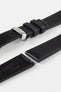 Hirsch PURE Natural Rubber Watch Strap in BLACK