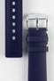 Hirsch PURE Natural Rubber Watch Strap in BLUE