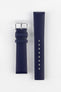 Hirsch PURE Natural Rubber Watch Strap in BLUE