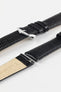 Hirsch Rainbow Lizard Embossed Quick-Release Leather Watch Strap in Black