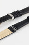 Hirsch Rainbow Lizard Embossed Quick-Release Leather Watch Strap in Black