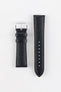 Hirsch Rainbow Lizard Embossed Quick-Release Leather Watch Strap in Black