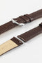 Hirsch RAINBOW Lizard Embossed Quick-Release Leather Watch Strap in BROWN