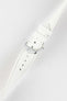 Hirsch RAINBOW Lizard Embossed Leather Watch Strap in WHITE