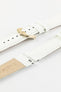 Hirsch RAINBOW Lizard Embossed Leather Watch Strap in WHITE