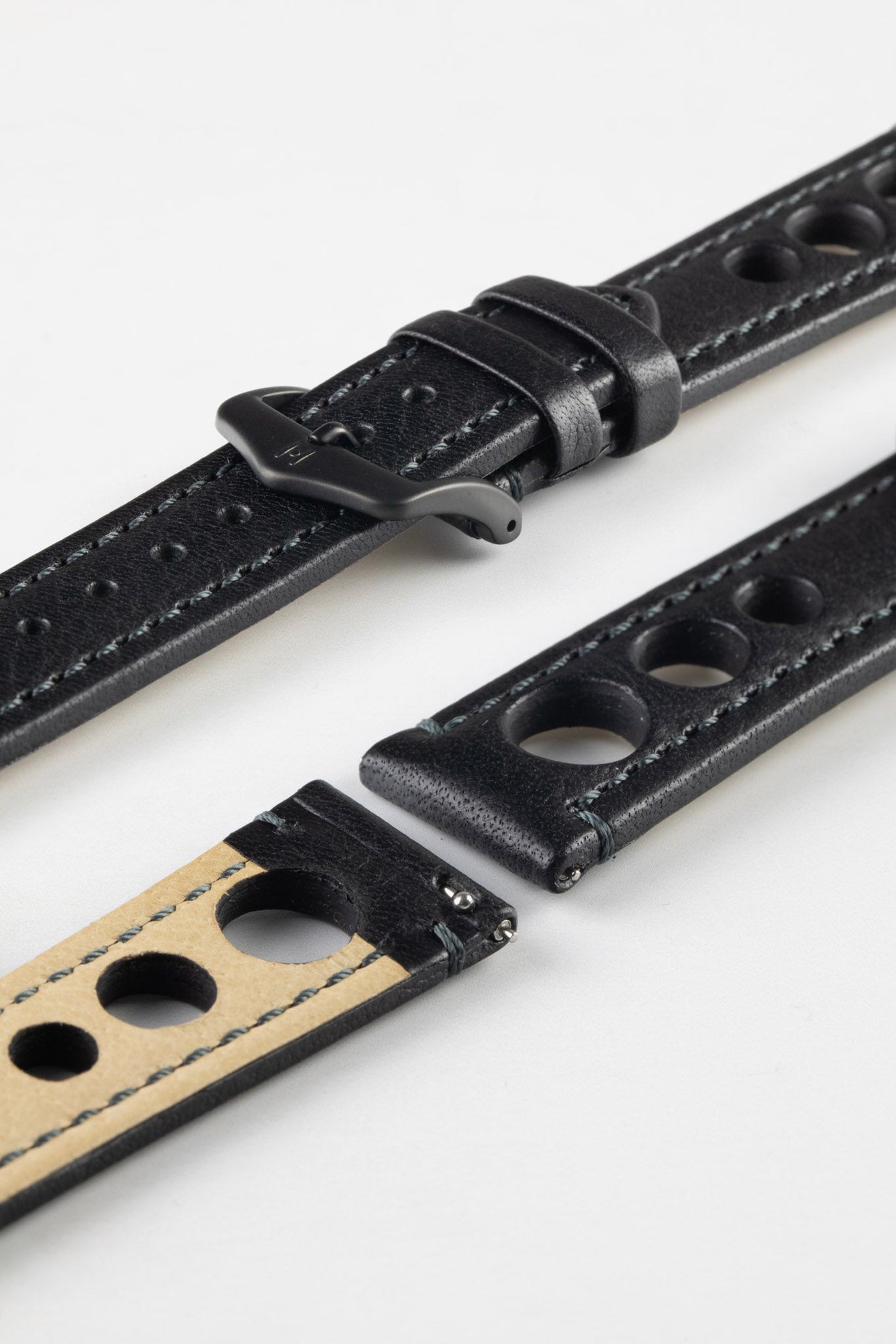 Natural leather watch strap