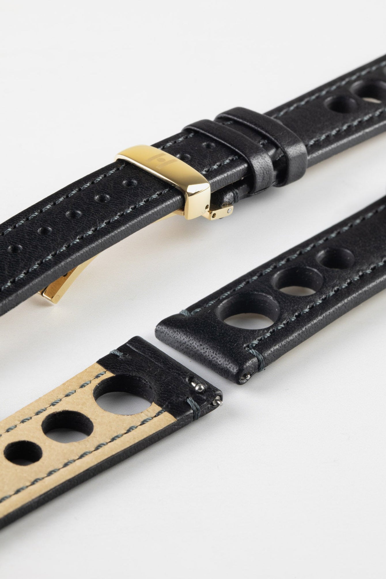 Natural leather watch strap