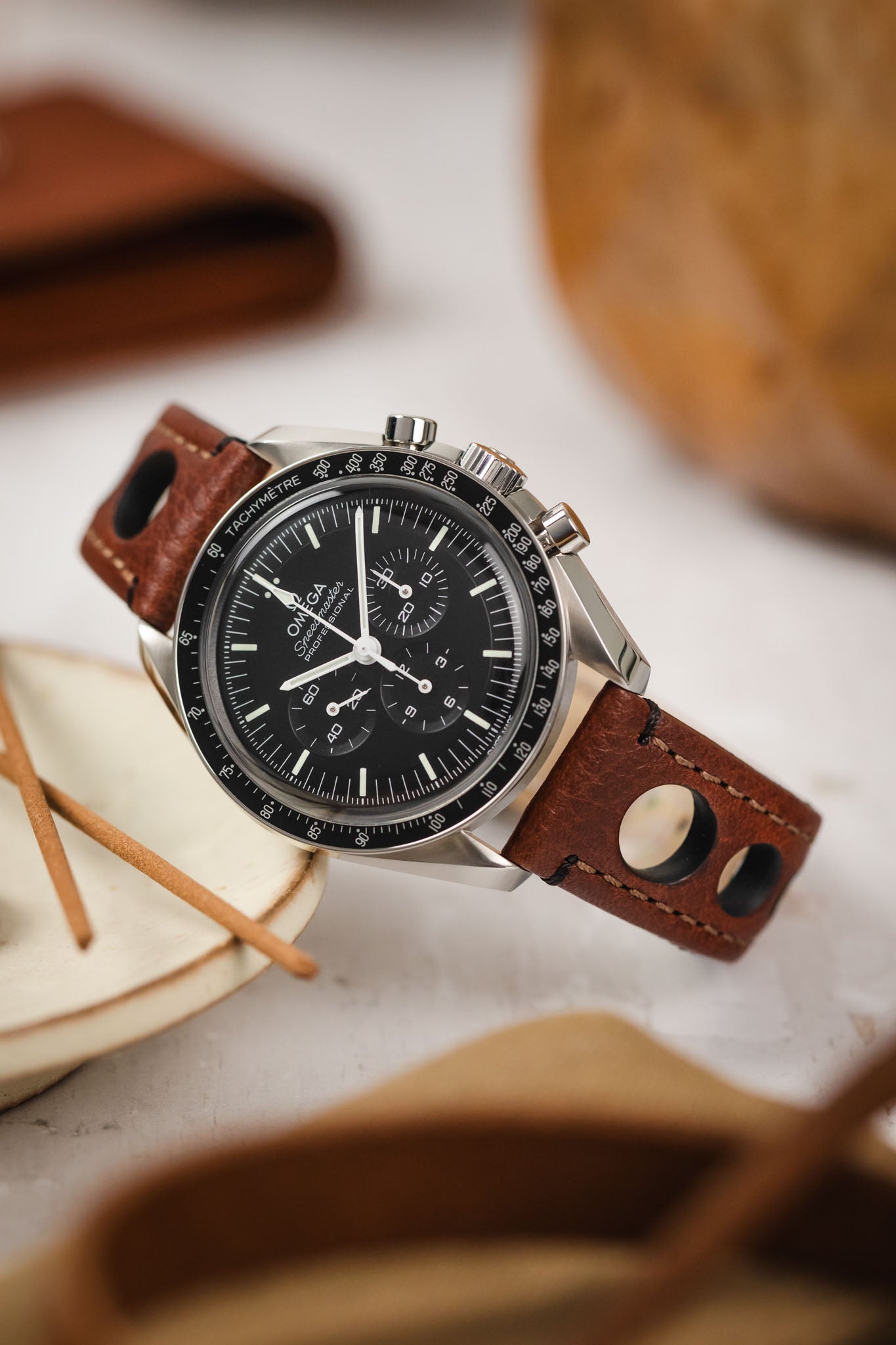 Brown Leather Racing Watch Strap | Rally | Hirsch Straps – HS by  WatchObsession
