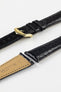 Hirsch REGENT Genuine Alligator Leather Watch Strap in BLACK