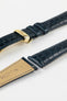 Hirsch REGENT Genuine Alligator Leather Watch Strap in BLUE