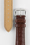 Hirsch REGENT Genuine Alligator Leather Watch Strap in BROWN