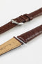 Hirsch REGENT Genuine Alligator Leather Watch Strap in BROWN