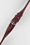 Hirsch REGENT Genuine Alligator Leather Watch Strap in BURGUNDY