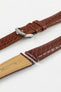 Hirsch REGENT Genuine Alligator Leather Watch Strap in GOLD BROWN