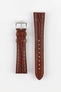 Hirsch REGENT Genuine Alligator Leather Watch Strap in GOLD BROWN