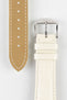 Hirsch REGENT Genuine Alligator Leather Watch Strap in WHITE