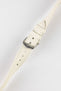 Hirsch REGENT Genuine Alligator Leather Watch Strap in WHITE