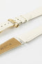 Hirsch REGENT Genuine Alligator Leather Watch Strap in WHITE