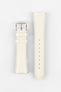 Hirsch REGENT Genuine Alligator Leather Watch Strap in WHITE