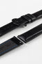 Hirsch RUNNER Water-Resistant Calf Leather Watch Strap in BLACK