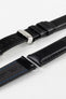 Hirsch RUNNER Water-Resistant Calf Leather Watch Strap in BLACK