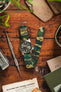 Hirsch RUSH Nylon One-Piece Watch Strap in GREEN CAMOUFLAGE