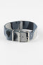 Hirsch RUSH Nylon One-Piece Watch Strap in GREY CAMOUFLAGE