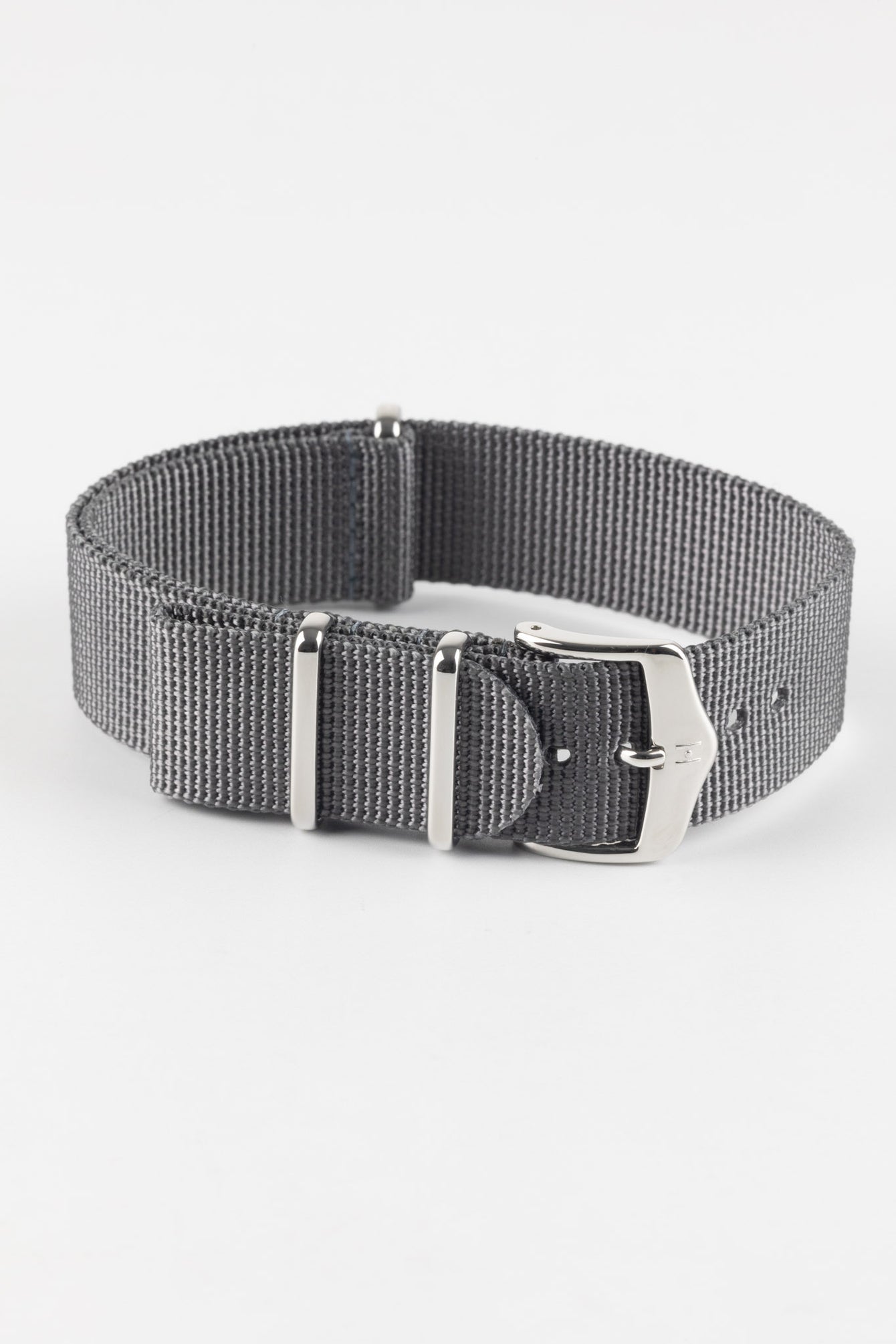 Hirsch RUSH RECYCLED Polyester Watch Strap in GREY