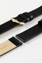 Hirsch SCANDIC Calf Leather Watch Strap in BLACK