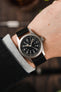 Hirsch SCANDIC Calf Leather Watch Strap in BLACK