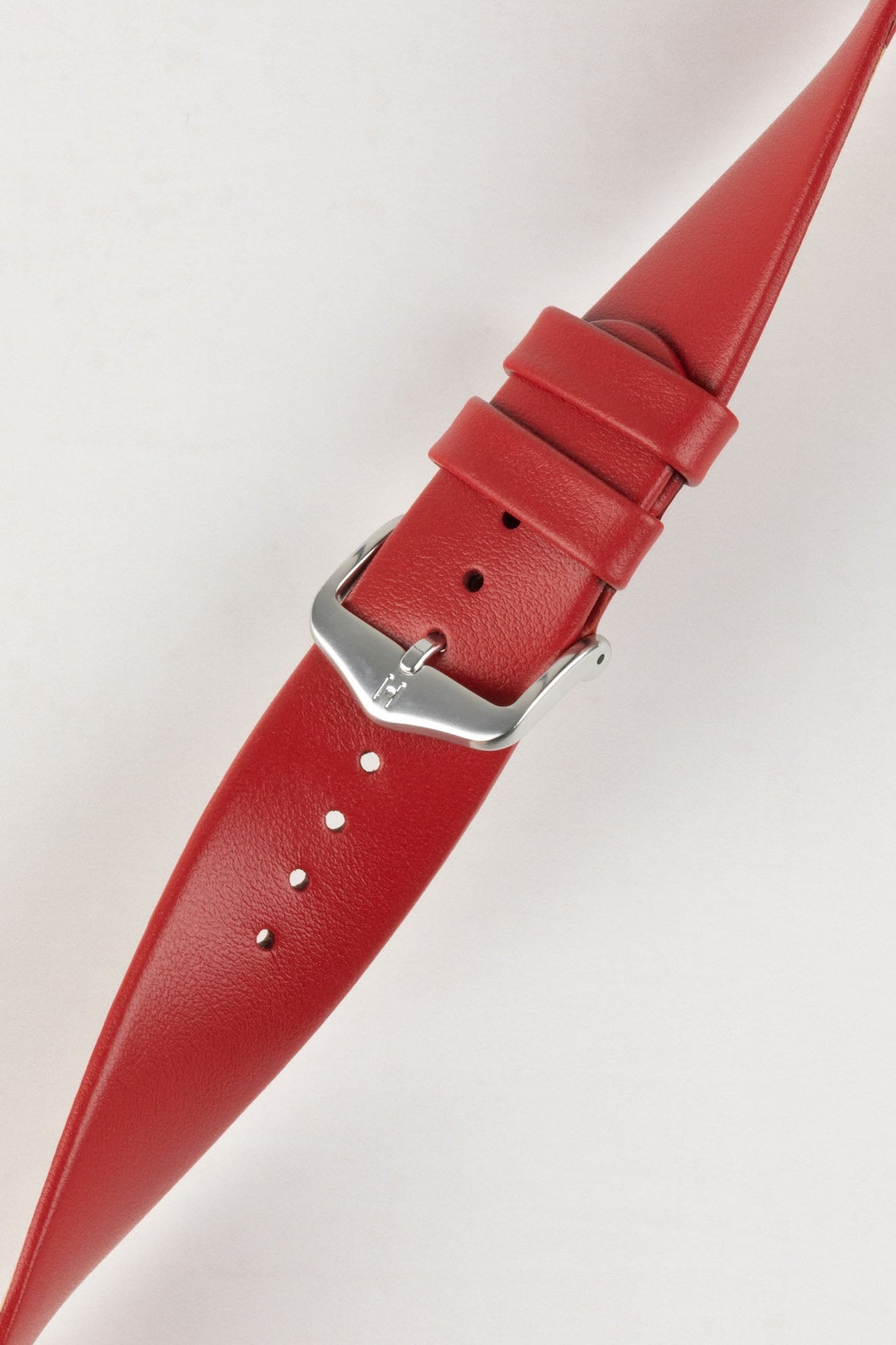 Hirsch SCANDIC Calf Leather Watch Strap in RED