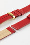 Hirsch SCANDIC Calf Leather Watch Strap in RED