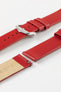 Hirsch SCANDIC Calf Leather Watch Strap in RED