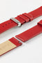 Hirsch SCANDIC Calf Leather Watch Strap in RED