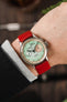 Hirsch SCANDIC Calf Leather Watch Strap in RED