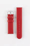 Hirsch SCANDIC Calf Leather Watch Strap in RED