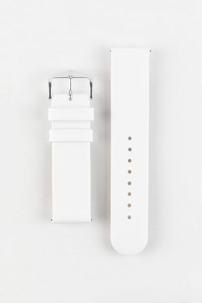 Hirsch SCANDIC Calf Leather Watch Strap in WHITE