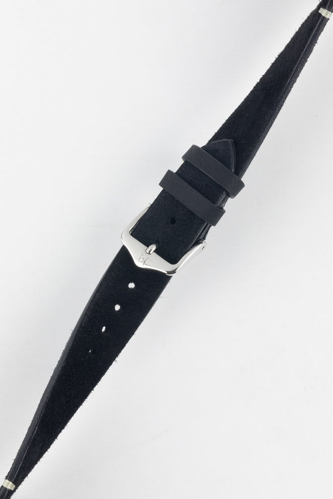 Hirsch SERRO Suede Watch Strap in Black