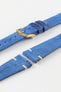 Hirsch SERRO Suede Watch Strap in BLUE