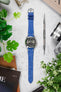 Hirsch SERRO Suede Watch Strap in BLUE