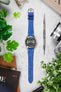 Hirsch SERRO Suede Watch Strap in Blue