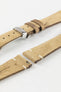 Hirsch SERRO Suede Watch Strap in Gold Brown