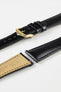 Hirsch SIENA Tuscan Leather Watch Strap in BLACK