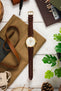 Hirsch SIENA Tuscan Leather Watch Strap in BROWN