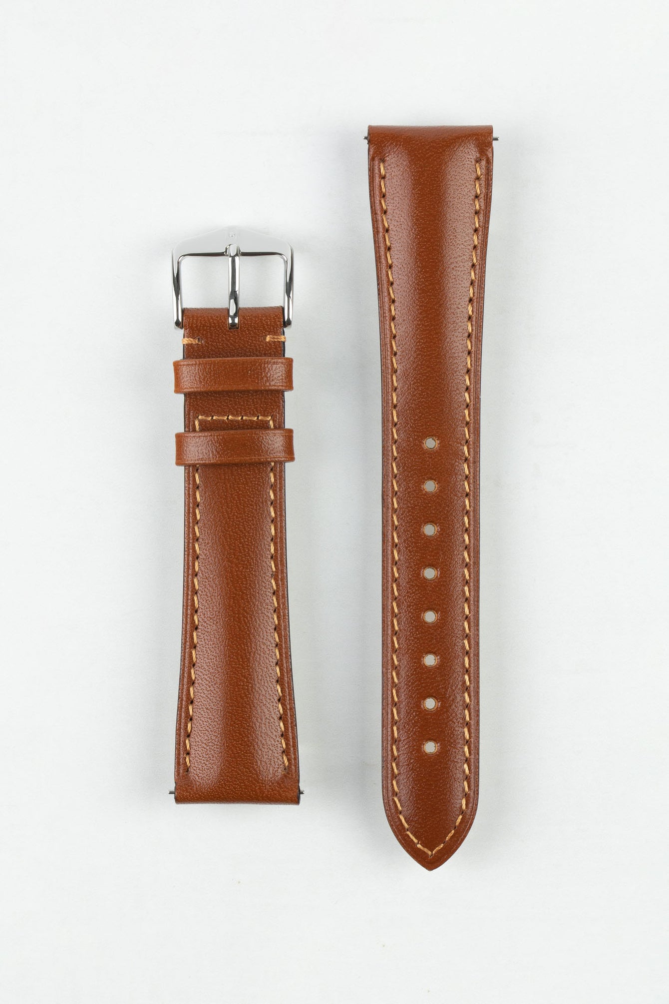 Hirsch SIENA Gold Brown Tuscan Leather Watch Strap